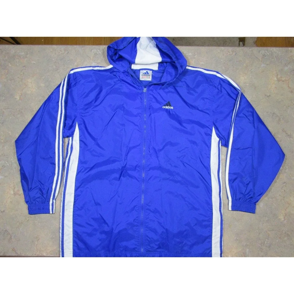 ADIDAS CLIMAPROOF  MENS XL  FULL ZIPPER HOODED LIGHTWEIGHT JACKET